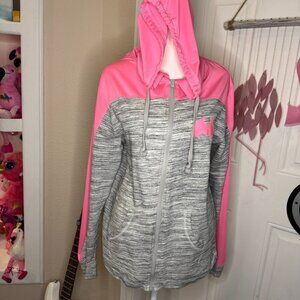 Batman Gray & Pink Lightweight Zip Up Jacket From Six Flags